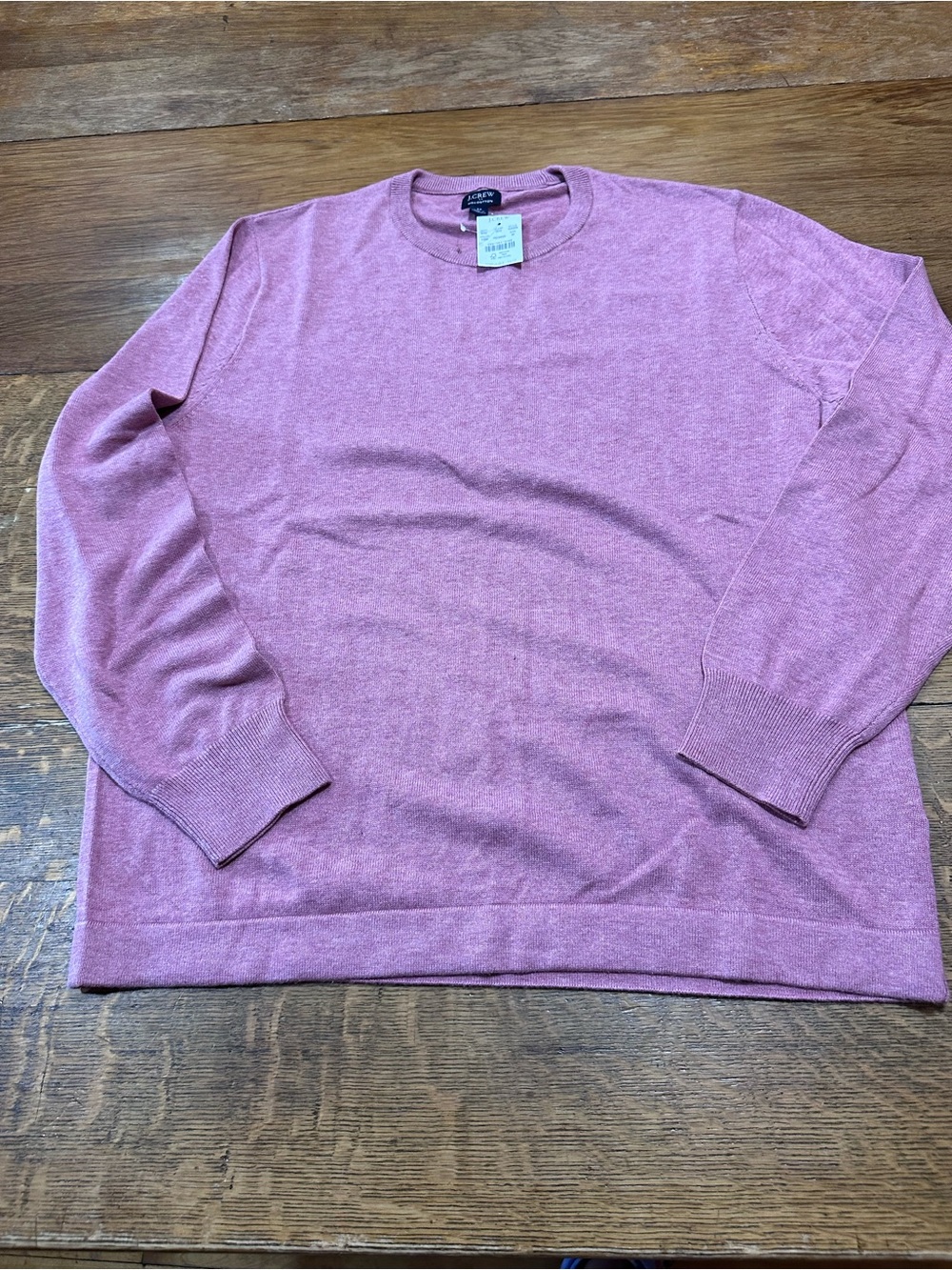 J. Crew Men's NWT 100% cotton Crewneck Sweater pink sz medium
